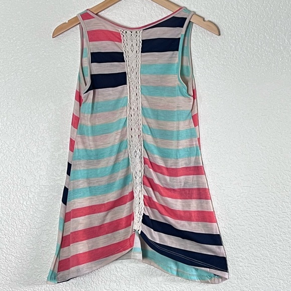 Lavish Maternity | Striped burnout tank top loose fit size small - Picture 5 of 7